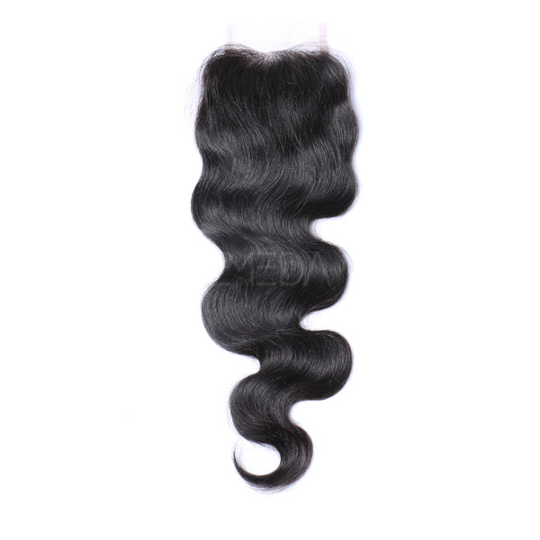 unprocessed human hair body wave weft hair extension  with closure XS008